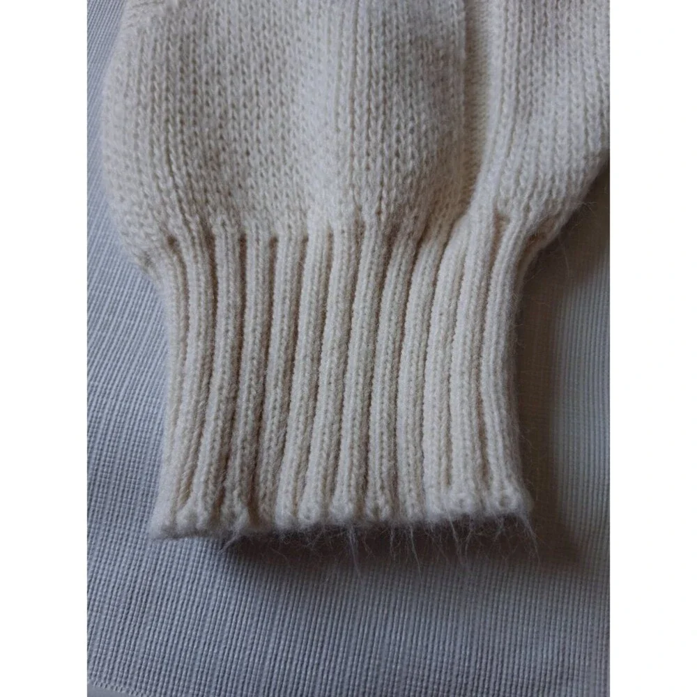 Towne by London Fog Off White Cream Geometric Knit Plus Size Pullover Sweater 2X